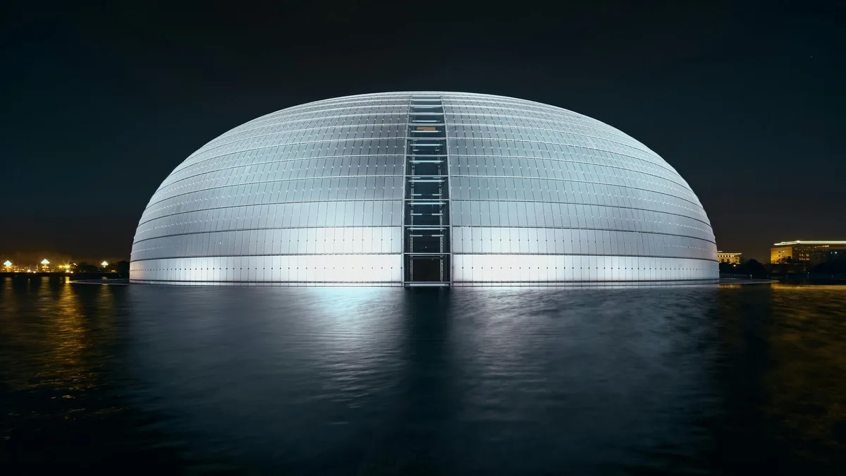 National Centre for the Performing Arts in Beijing at night