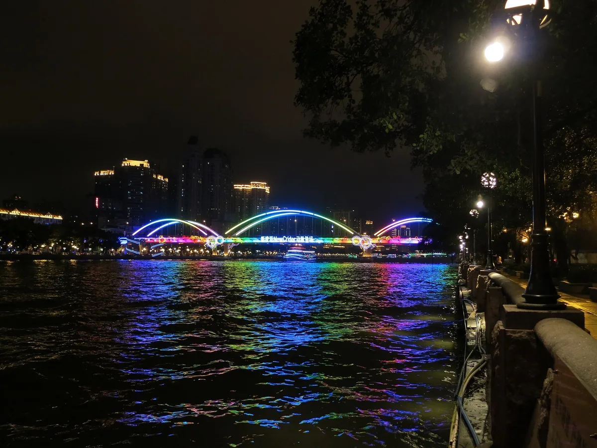 Pearl River night view in Guangzhou