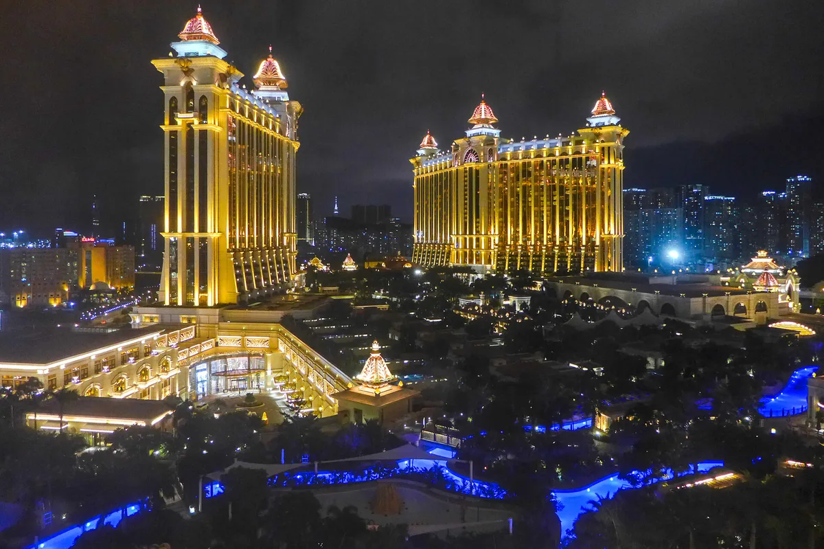 Galaxy Macau and Cotai lights at night