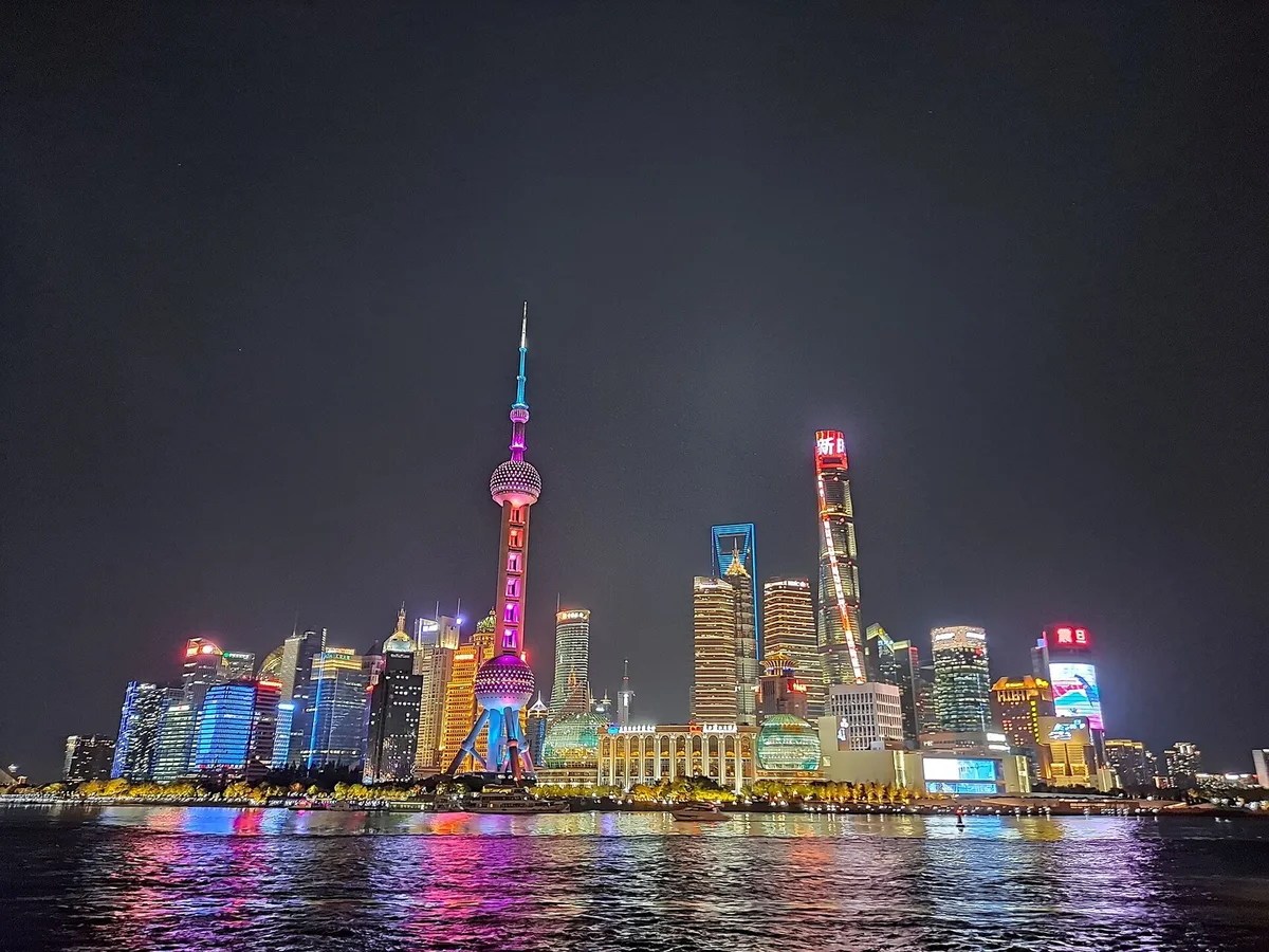 Lujiazui skyline from the Bund at night