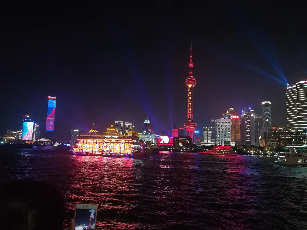 Night view from the Bund in Shanghai