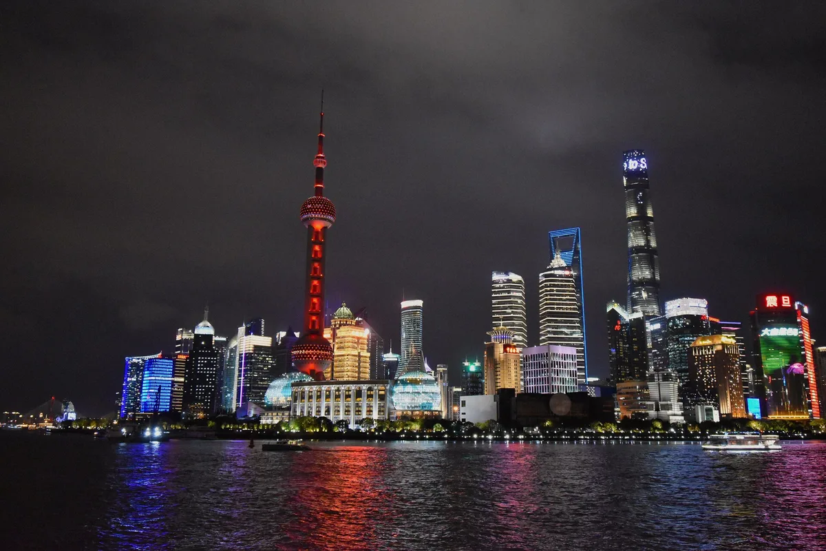 Lujiazui skyline from the Bund at night