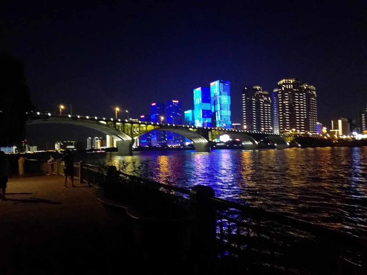 Xiang River night view near Orange Isle in Changsha