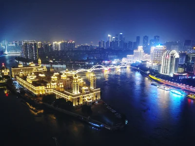 Fuzhou Night View Photos: Min River, Zhongzhou Island, Jiefang Bridge, and Wuyi Square
