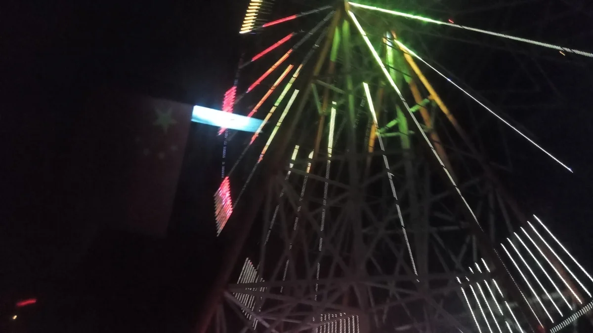 Star of Nanchang Ferris wheel lights at night
