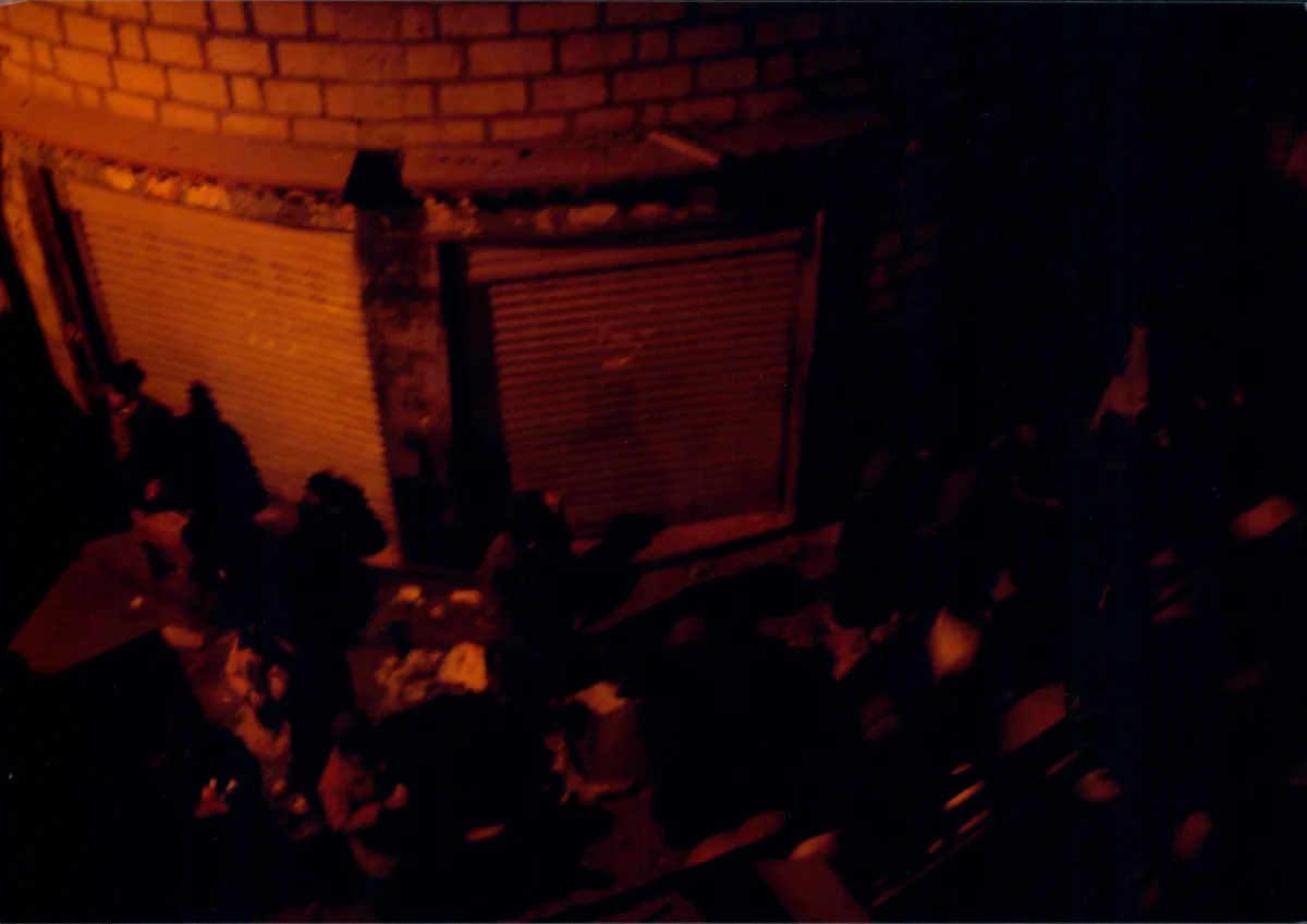 Night crowds walking around Barkhor during Randeng Festival